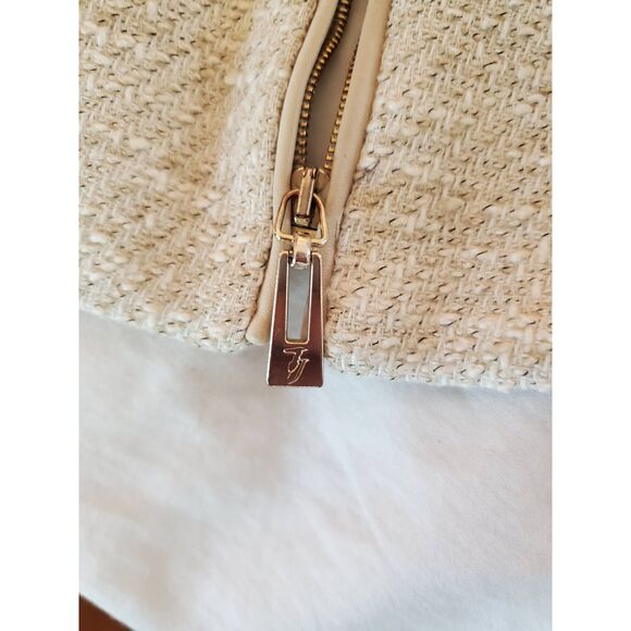 Trussardi Jeans Cotton Blend and Leather Tweed Dress and Jacket, Size 42 (M) - Picture 8 of 12